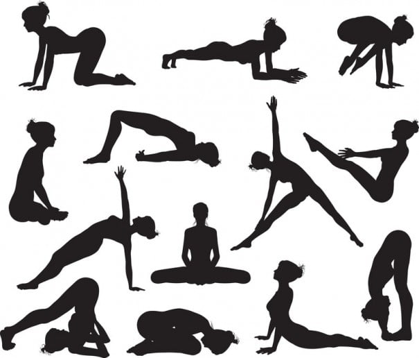 Yoga siluetas
