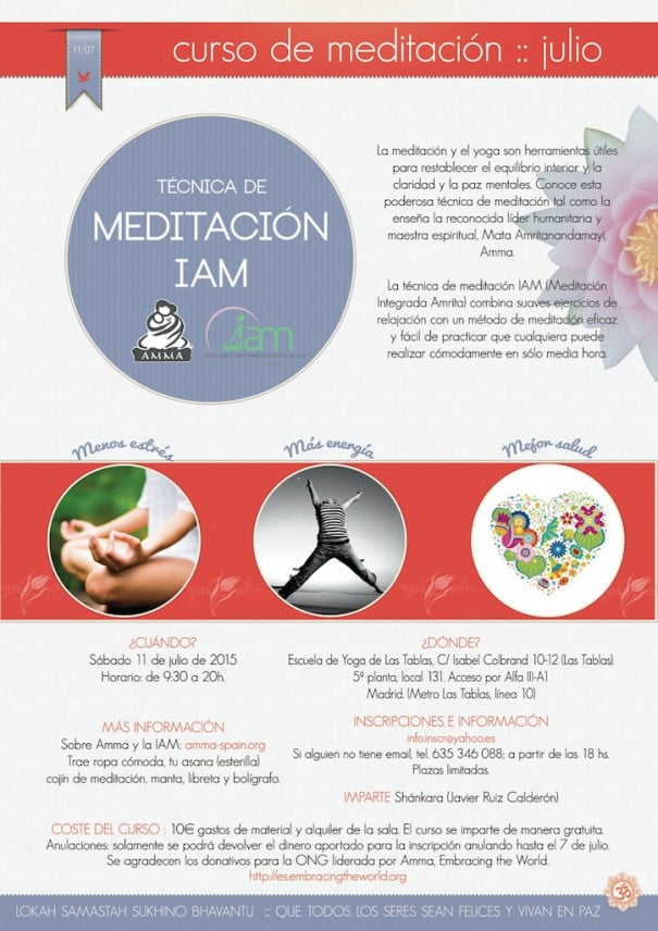 Cartel meditacion IAM
