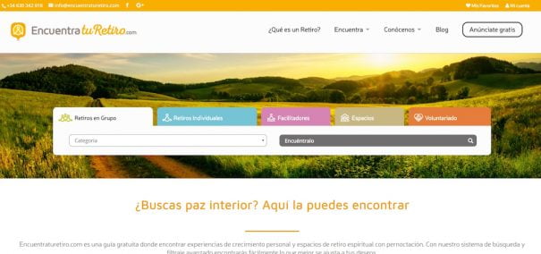 Portada. Encuentra tu Retiro