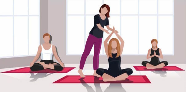 Clase Yoga ilustracion