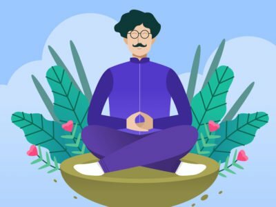 Hombre meditacion