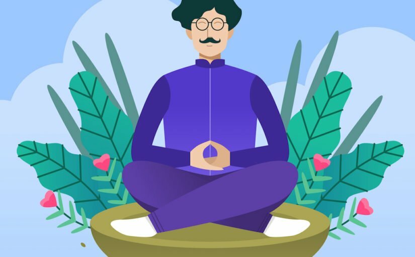 Hombre meditacion