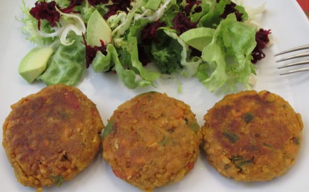 Pastelitos de tofu con verduras