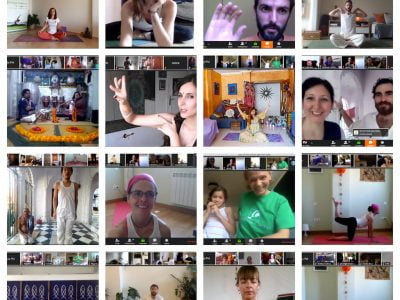 collage yoga para el cambio