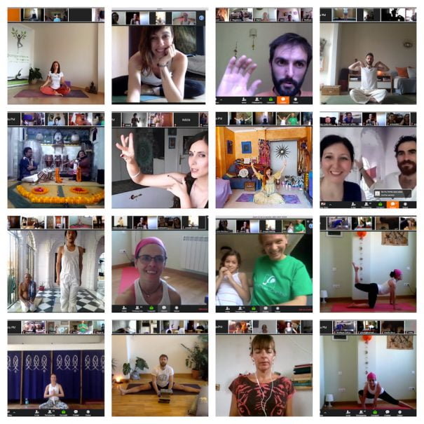 collage yoga para el cambio