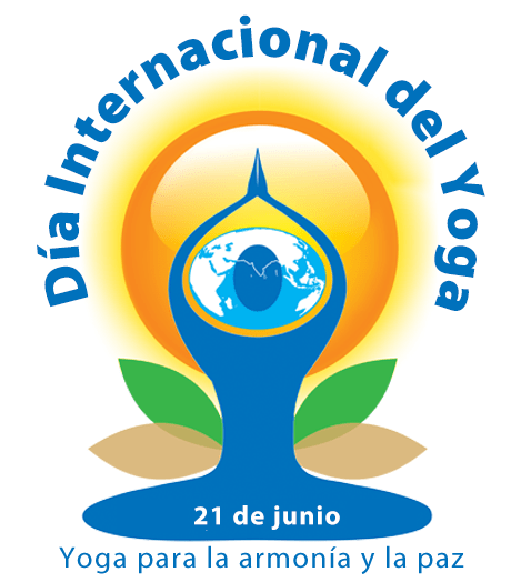 dia internacional del yoga yoga logo