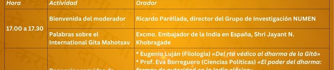 Seminario 'Dharma y poder: relevancia de la Bhagavad Gītā en el mundo actual” 1 Seminario