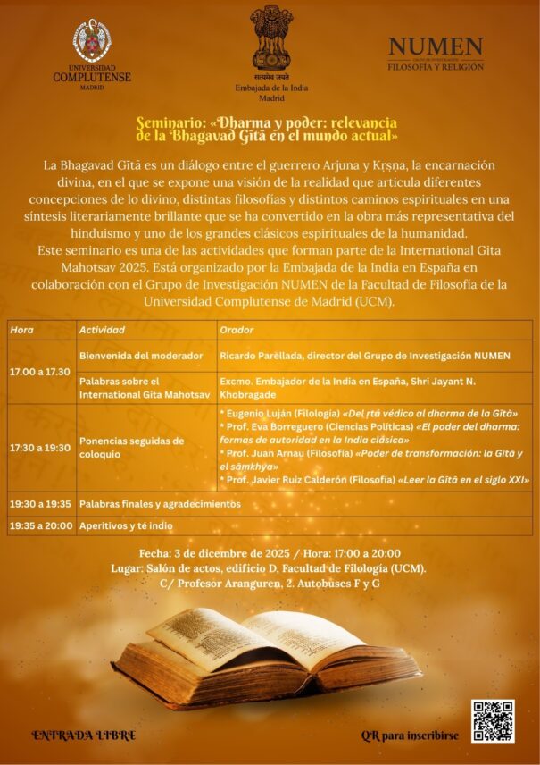 Seminario 'Dharma y poder: relevancia de la Bhagavad Gītā en el mundo actual” 1 Seminario