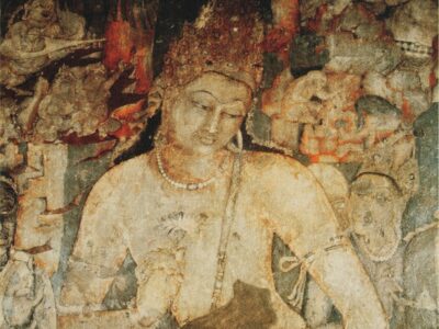 Buscando el chakra del poder 5/ Los bodhisattvas y el Tercer Ojo 356 Bodhisattva Padmapani cave 1 Ajanta India