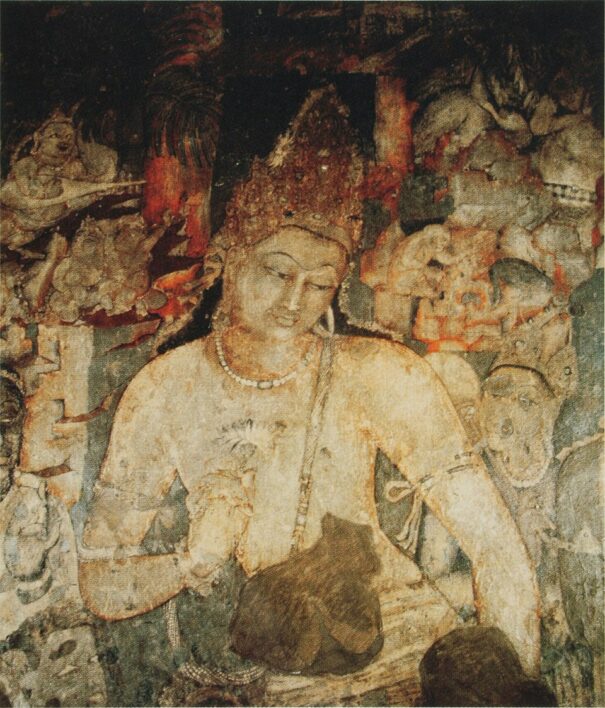 Buscando el chakra del poder 5/ Los bodhisattvas y el Tercer Ojo 1 Bodhisattva Padmapani cave 1 Ajanta India