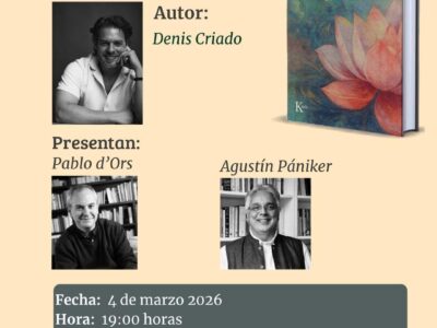 Presentación de Fuerza vital, último libro de Denis Criado 357 Cartel Fuerza Vital